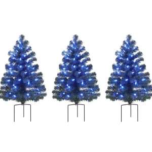 Flash Sale Mr. Christmas Alexa Enabled Pathway Christmas Trees - Rgb Bulbs