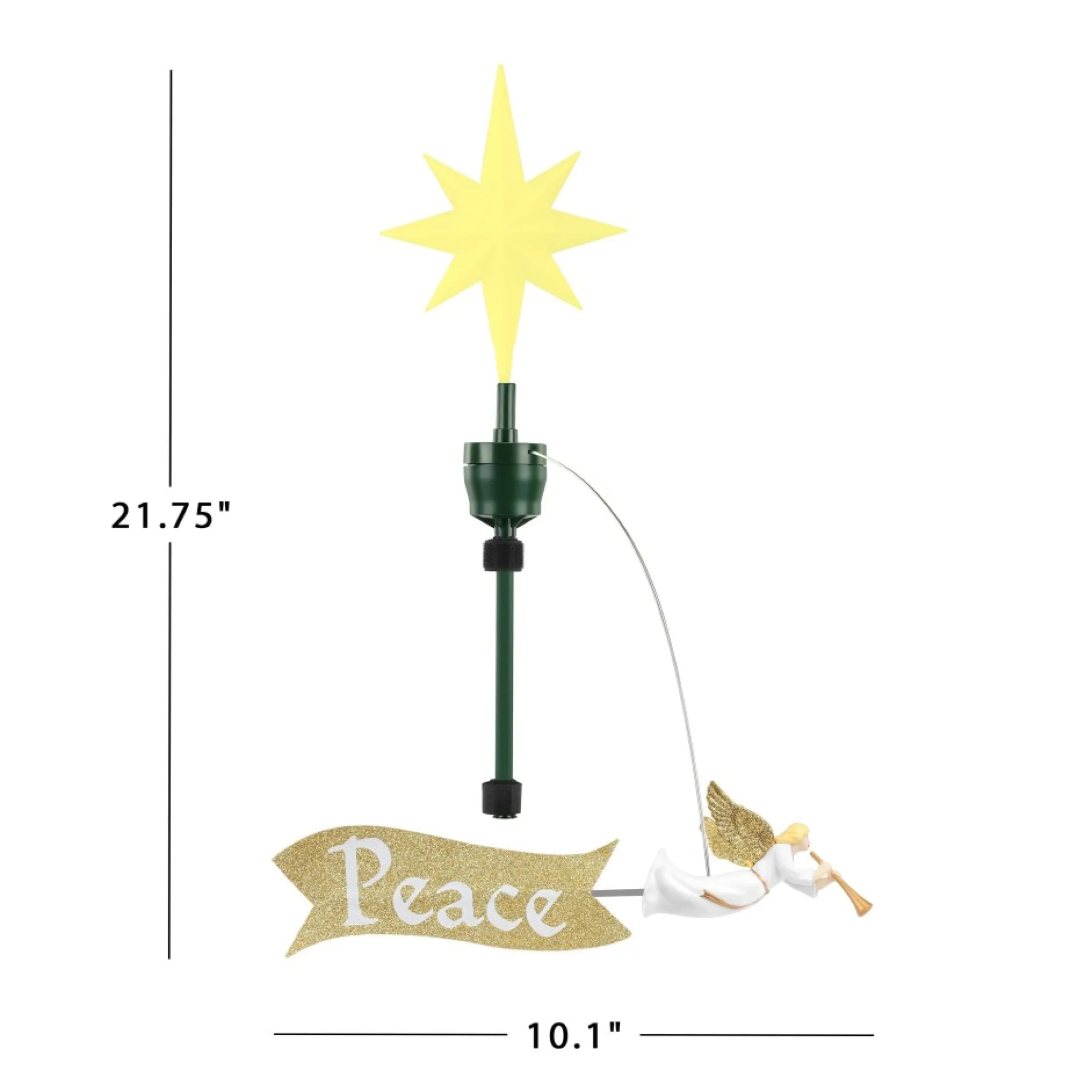 animated_angel_tree_topper_with_banner_2.webp Online Mr. Christmas Animated Angel Tree Topper With Banner