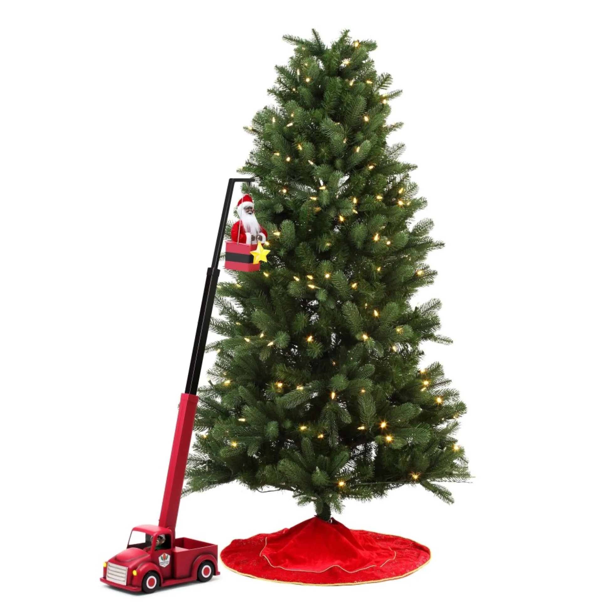 animated_north_pole_lighting_crew__black_santa_5.webp Sale Mr. Christmas 43" Animated North Pole Lighting Crew - Black Santa