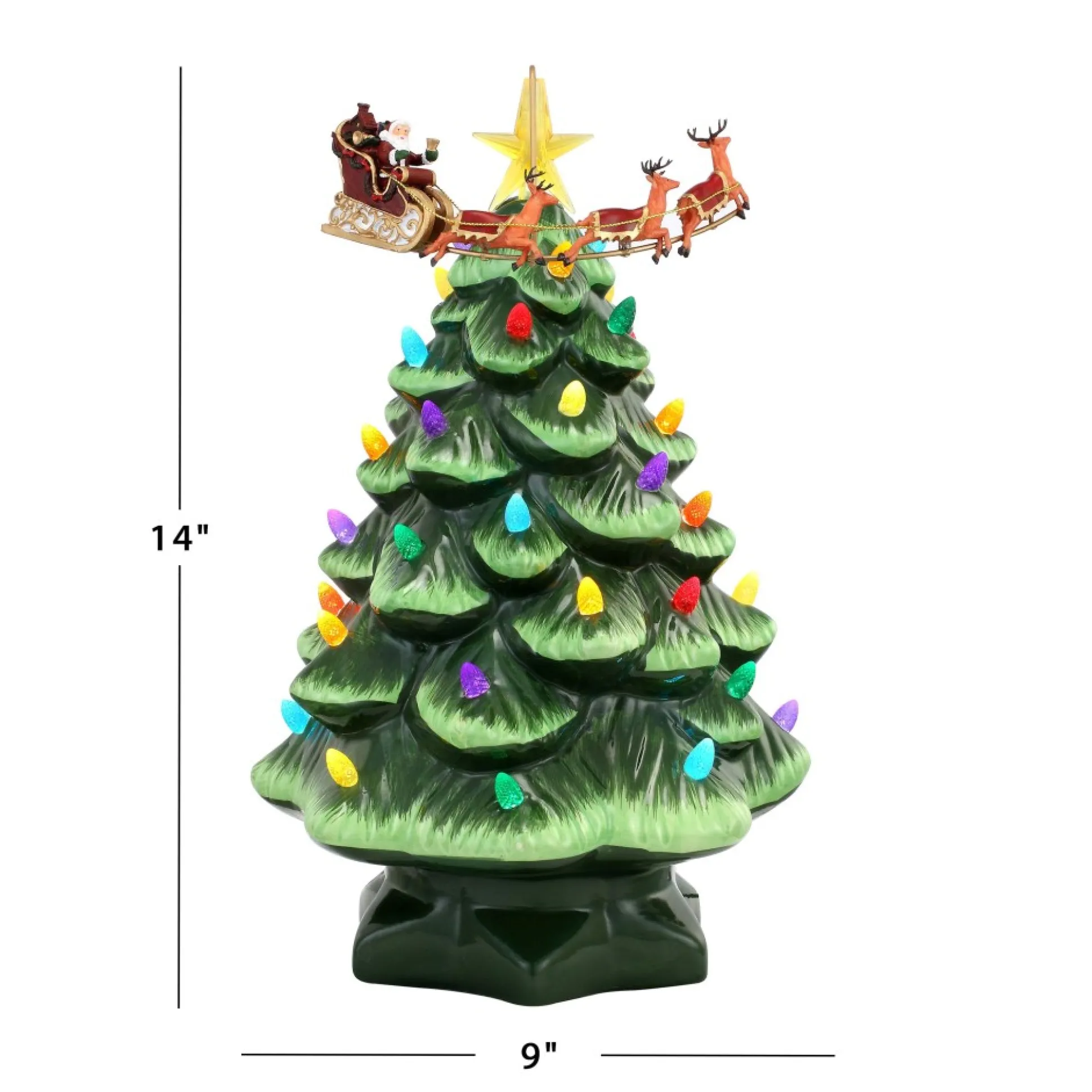 animated_nostalgic_ceramic_tree__santas_sleigh_2-1.webp Clearance Mr. Christmas 14" Animated Nostalgic Ceramic Tree - Santa's Sleigh