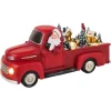 Clearance Mr. Christmas 11" Animated Nostalgic Red Truck - White Santa