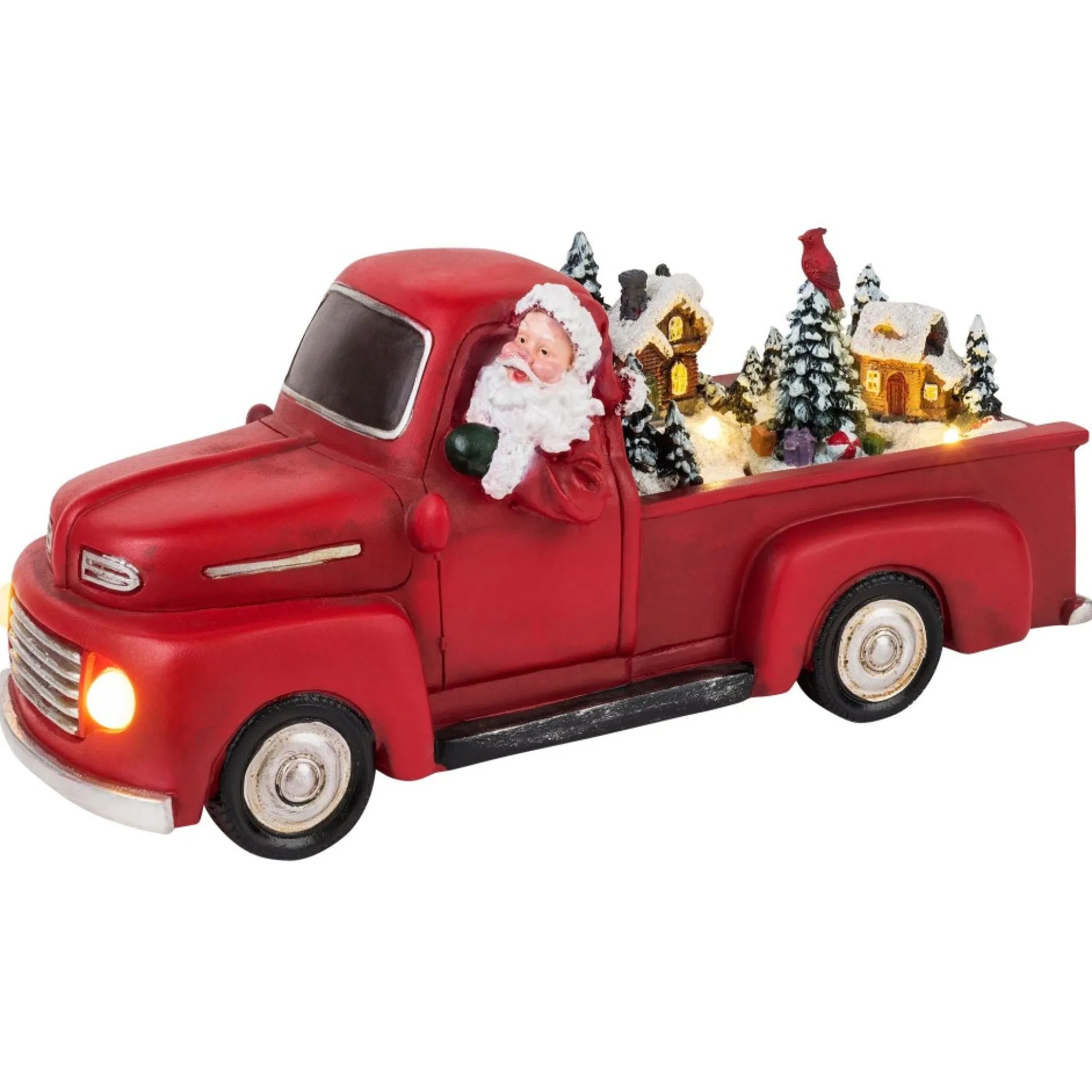animated_nostalgic_red_truck__white_santa_0-3.webp Clearance Mr. Christmas 11" Animated Nostalgic Red Truck - White Santa