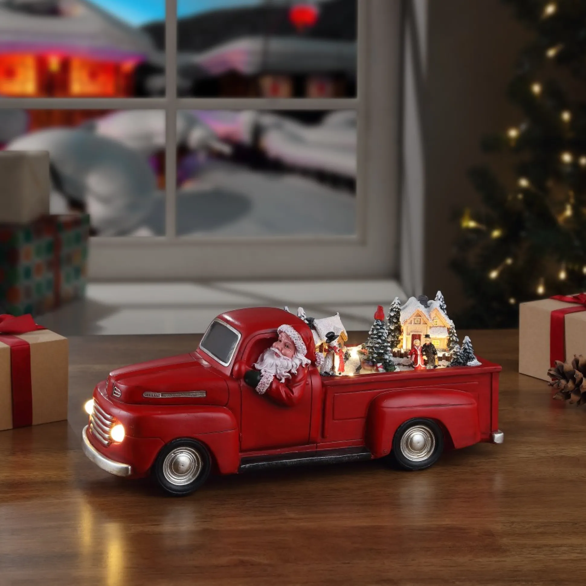 animated_nostalgic_red_truck__white_santa_1-1.webp Fashion Mr. Christmas 14" Animated Nostalgic Red Truck - White Santa