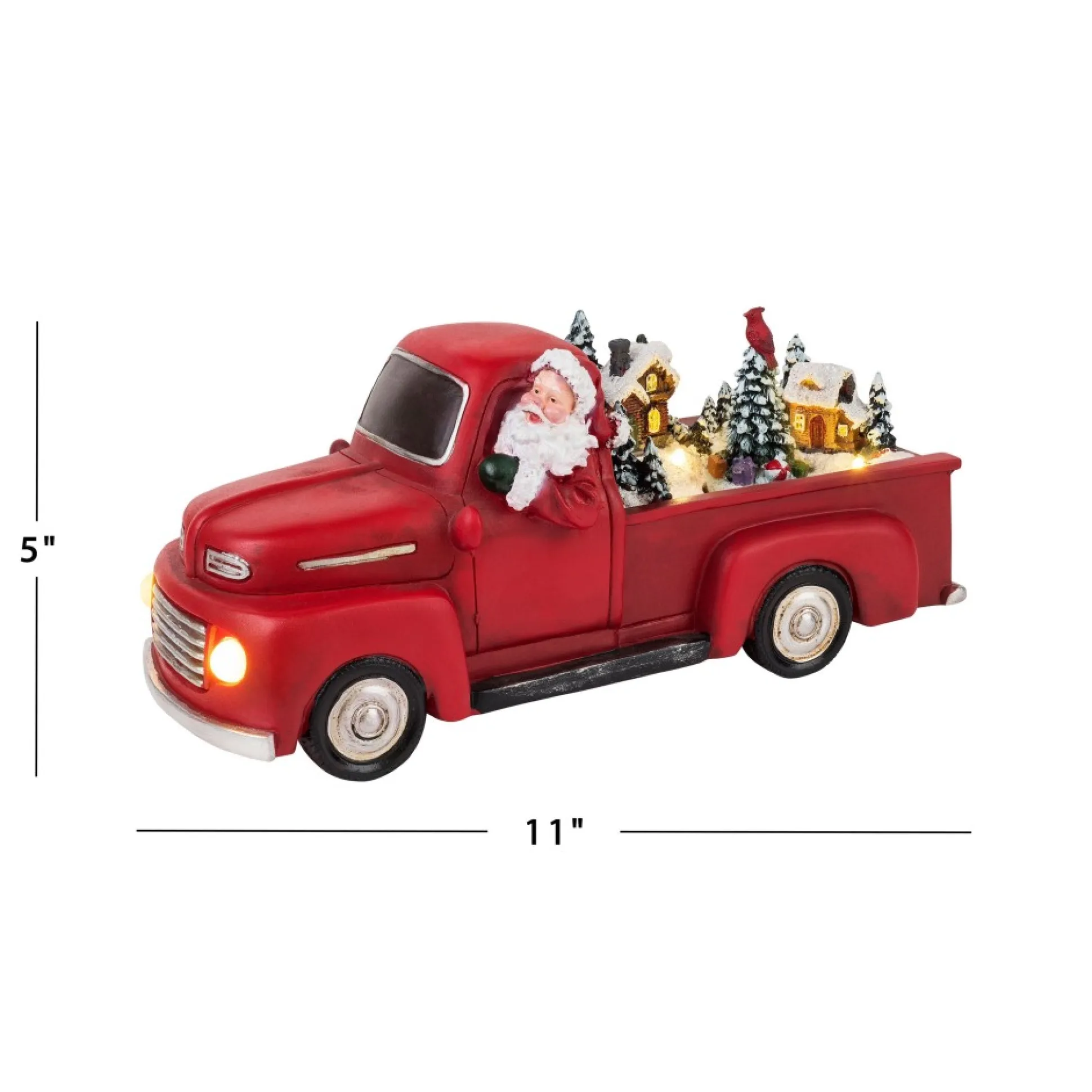 animated_nostalgic_red_truck__white_santa_2-3.webp Clearance Mr. Christmas 11" Animated Nostalgic Red Truck - White Santa