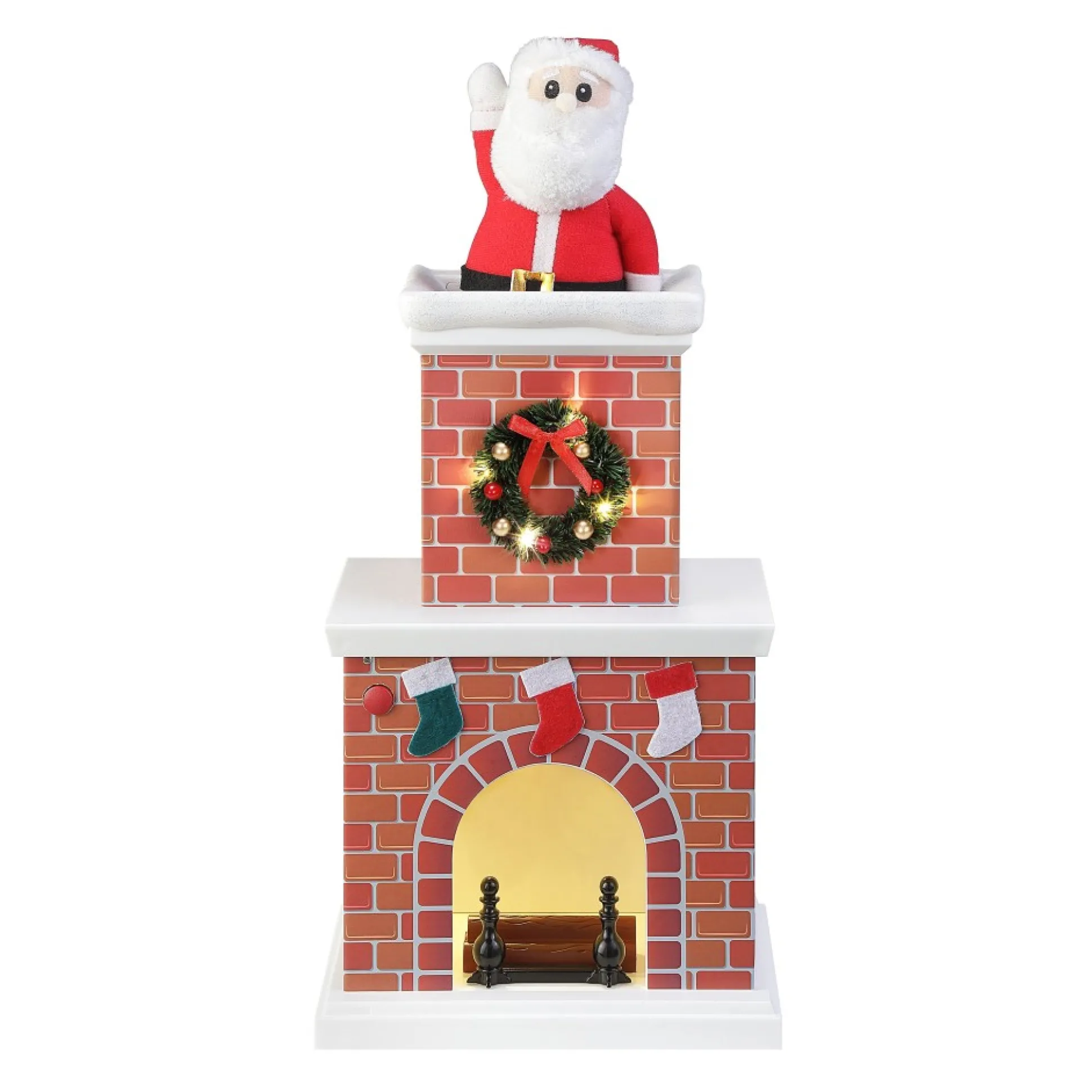 animated_santa_in_chimney__white_0.webp Store Mr. Christmas 16" Animated Santa In Chimney - White