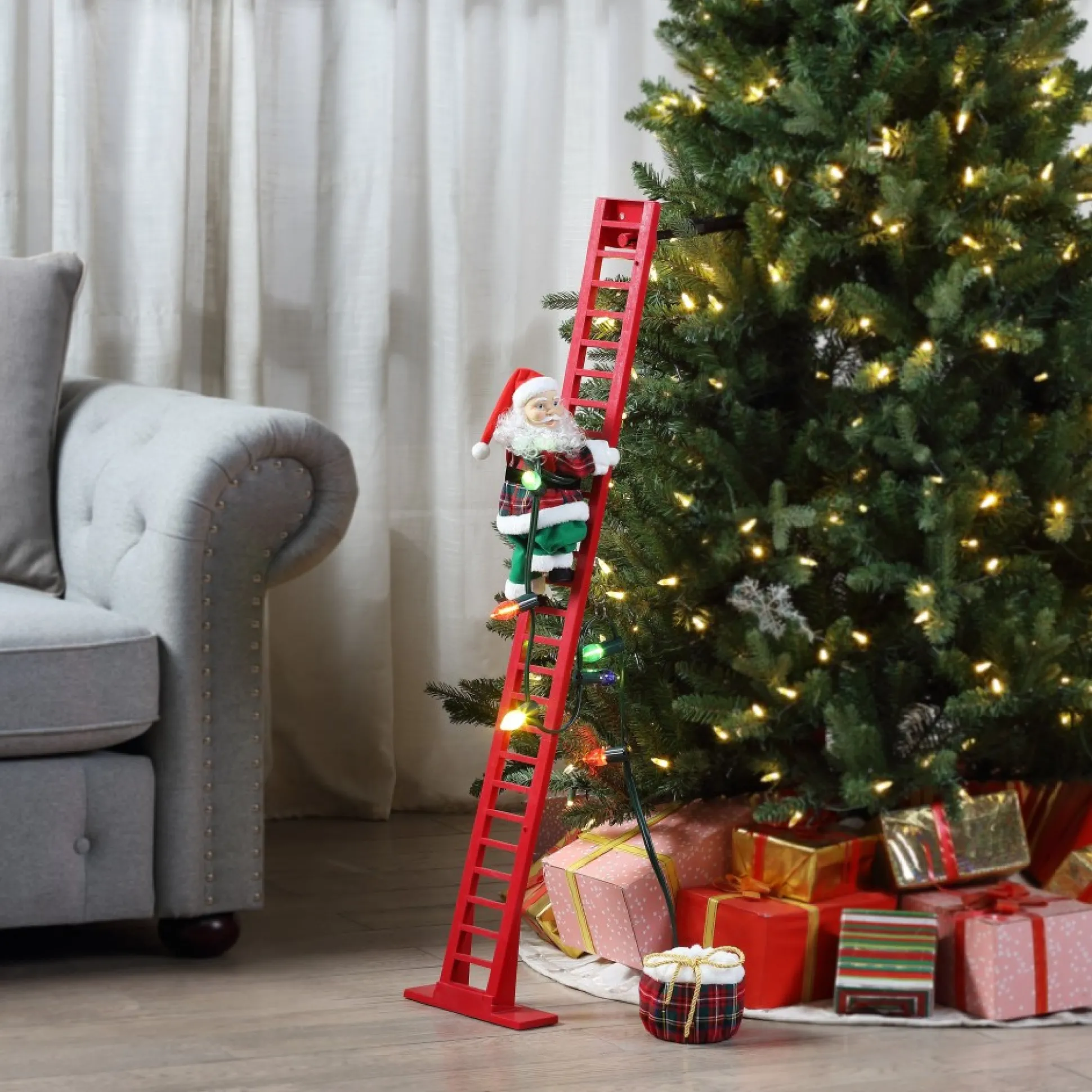 animated_super_climbing_plaid_santa_1.webp Flash Sale Mr. Christmas 43" Animated Super Climbing Plaid Santa