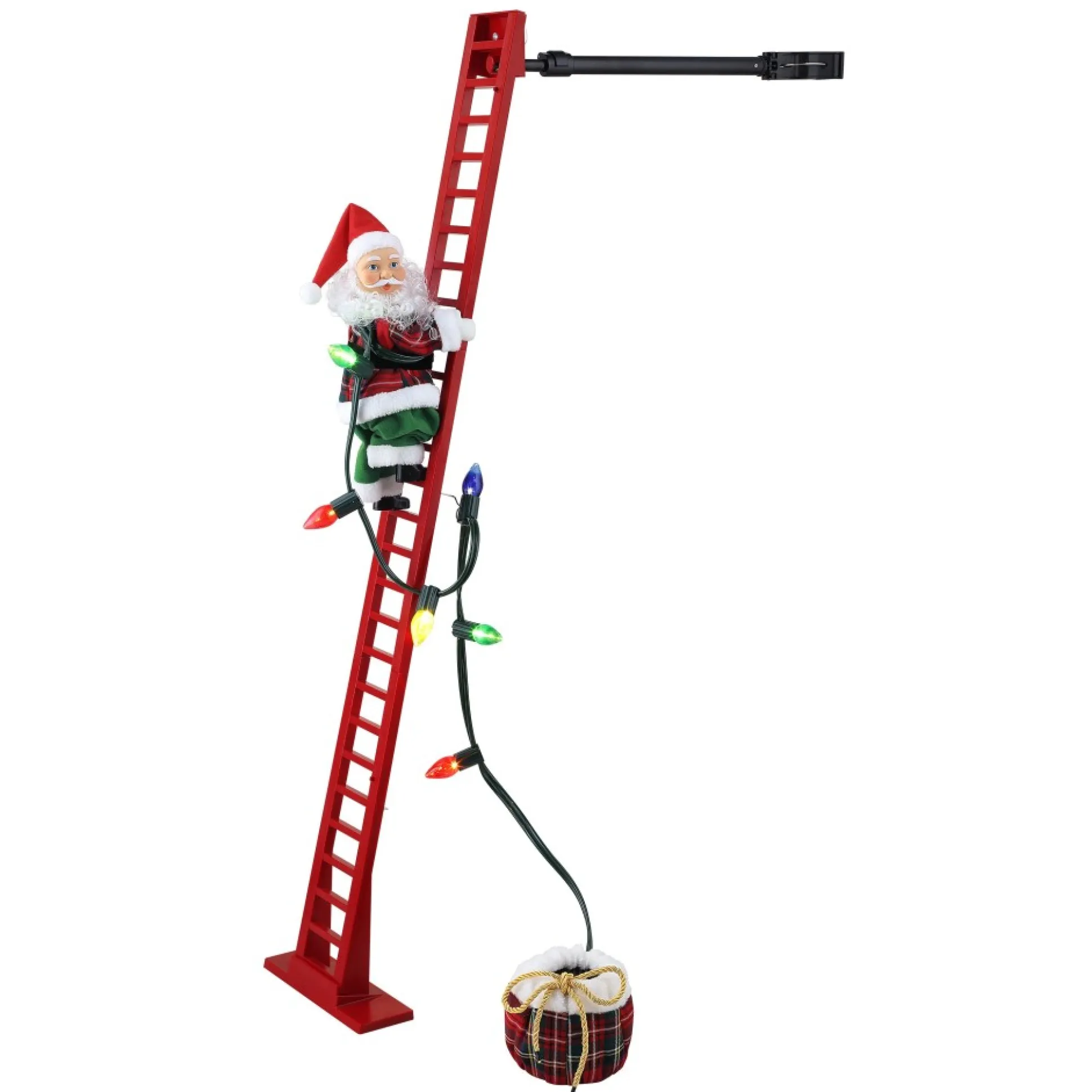 animated_super_climbing_plaid_santa_3.webp Flash Sale Mr. Christmas 43" Animated Super Climbing Plaid Santa