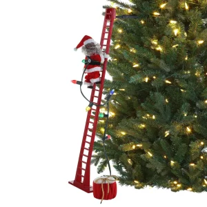 Best Mr. Christmas 43" Animated Super Climbing Sculpted Black Santa