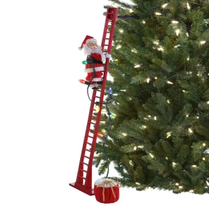 New Mr. Christmas 43" Animated Super Climbing Sculpted White Santa