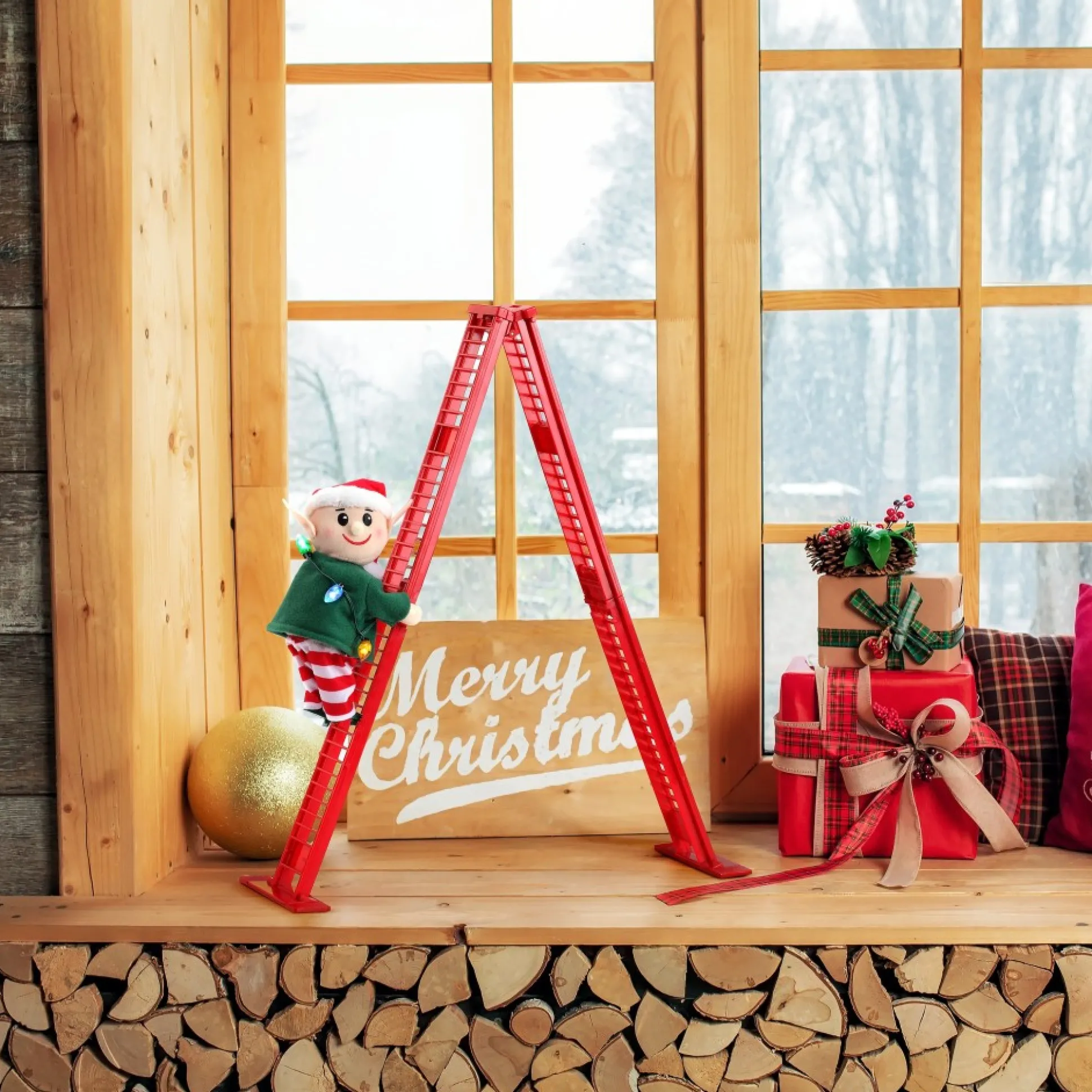 animated_tabletop_climbing_elf_1.webp Discount Mr. Christmas 17" Animated Tabletop Climbing Elf