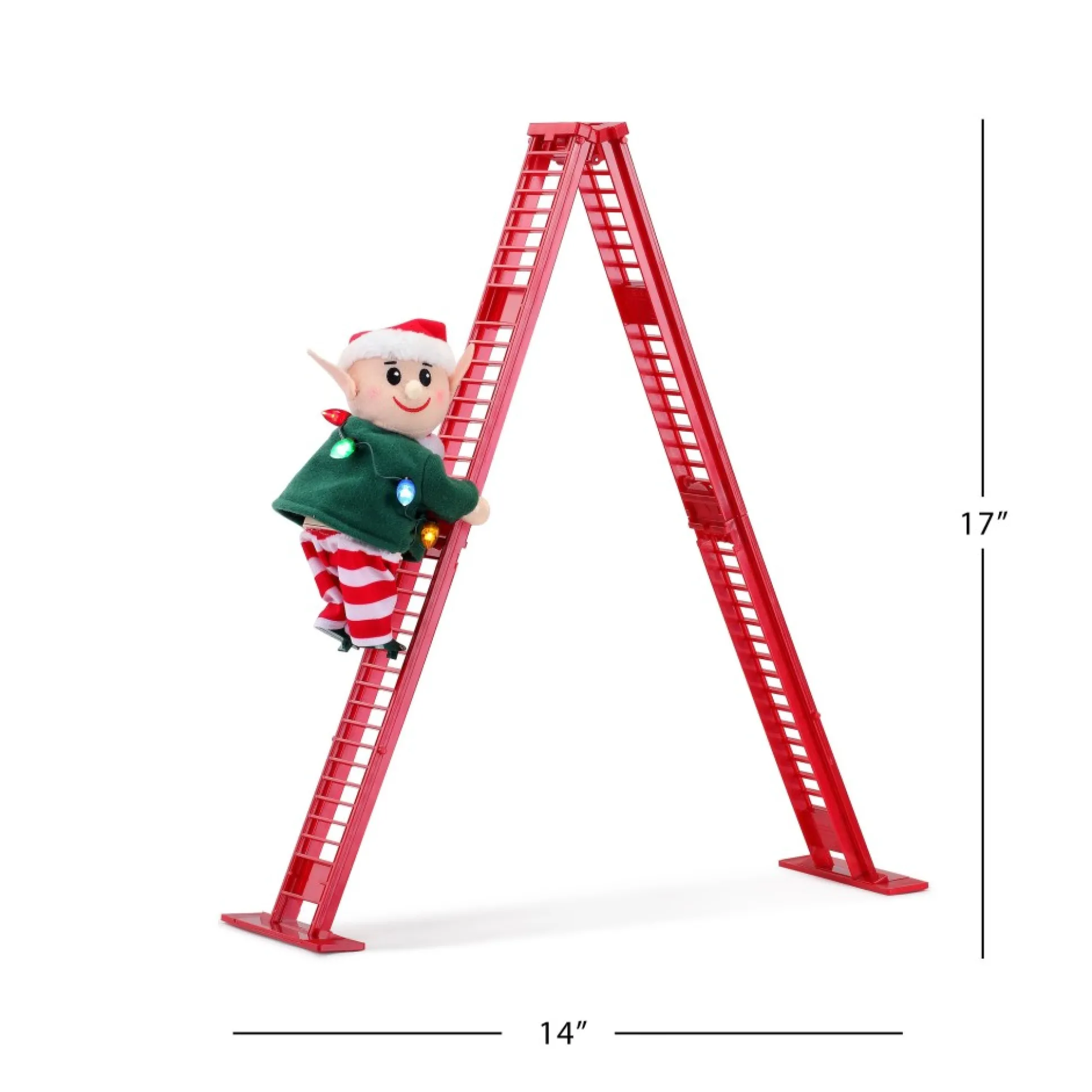 animated_tabletop_climbing_elf_2.webp Discount Mr. Christmas 17" Animated Tabletop Climbing Elf