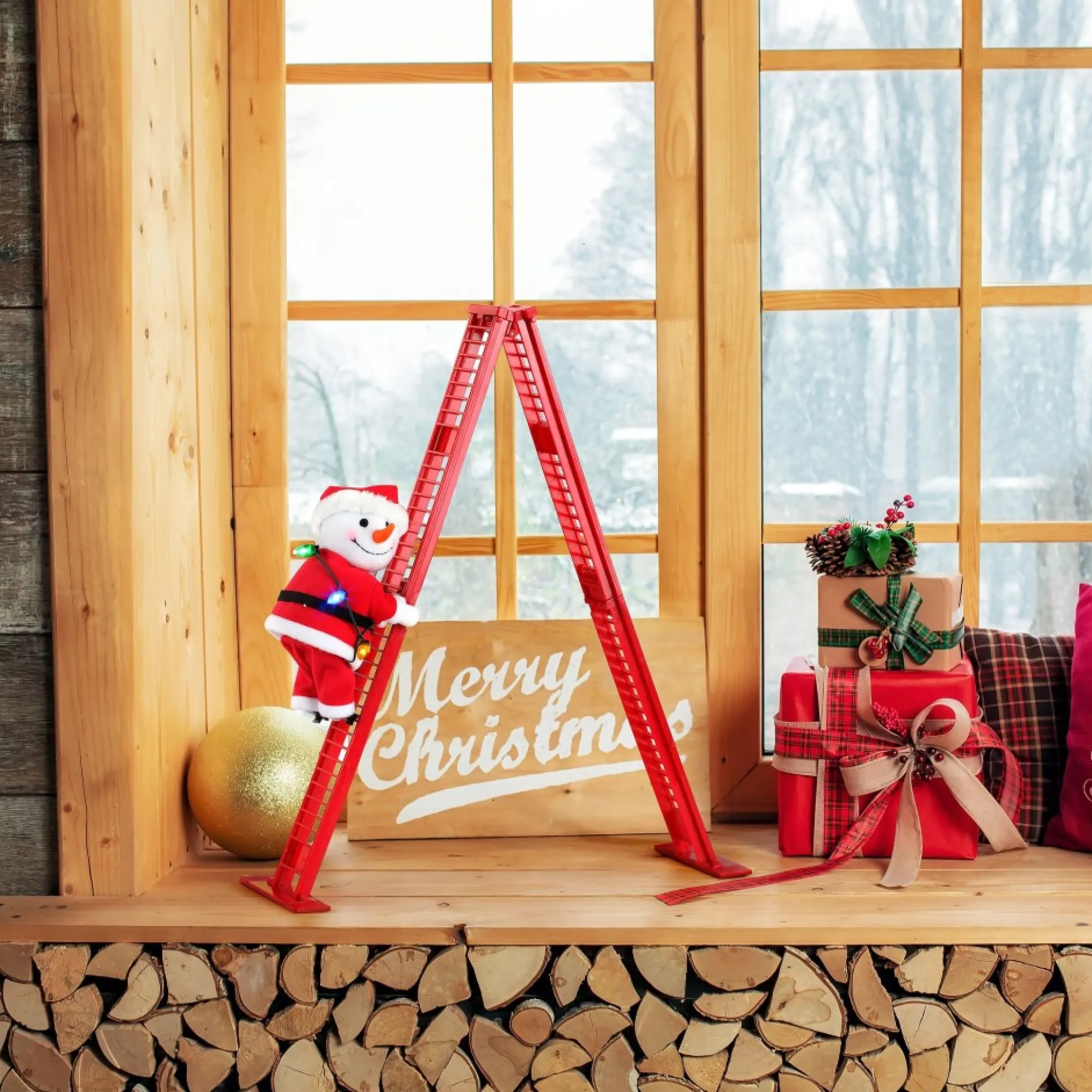 animated_tabletop_climbing_snowman_1.webp Flash Sale Mr. Christmas 17" Animated Tabletop Climbing Snowman