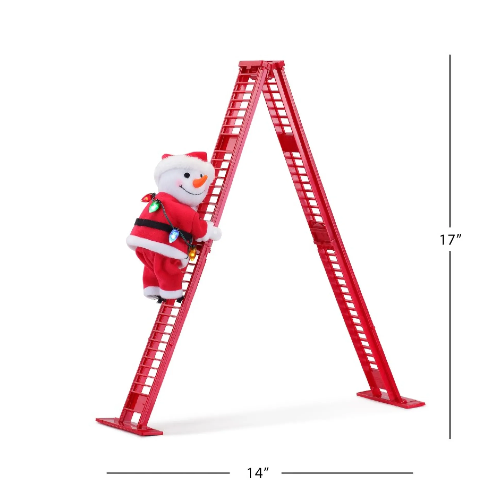 animated_tabletop_climbing_snowman_2.webp Flash Sale Mr. Christmas 17" Animated Tabletop Climbing Snowman