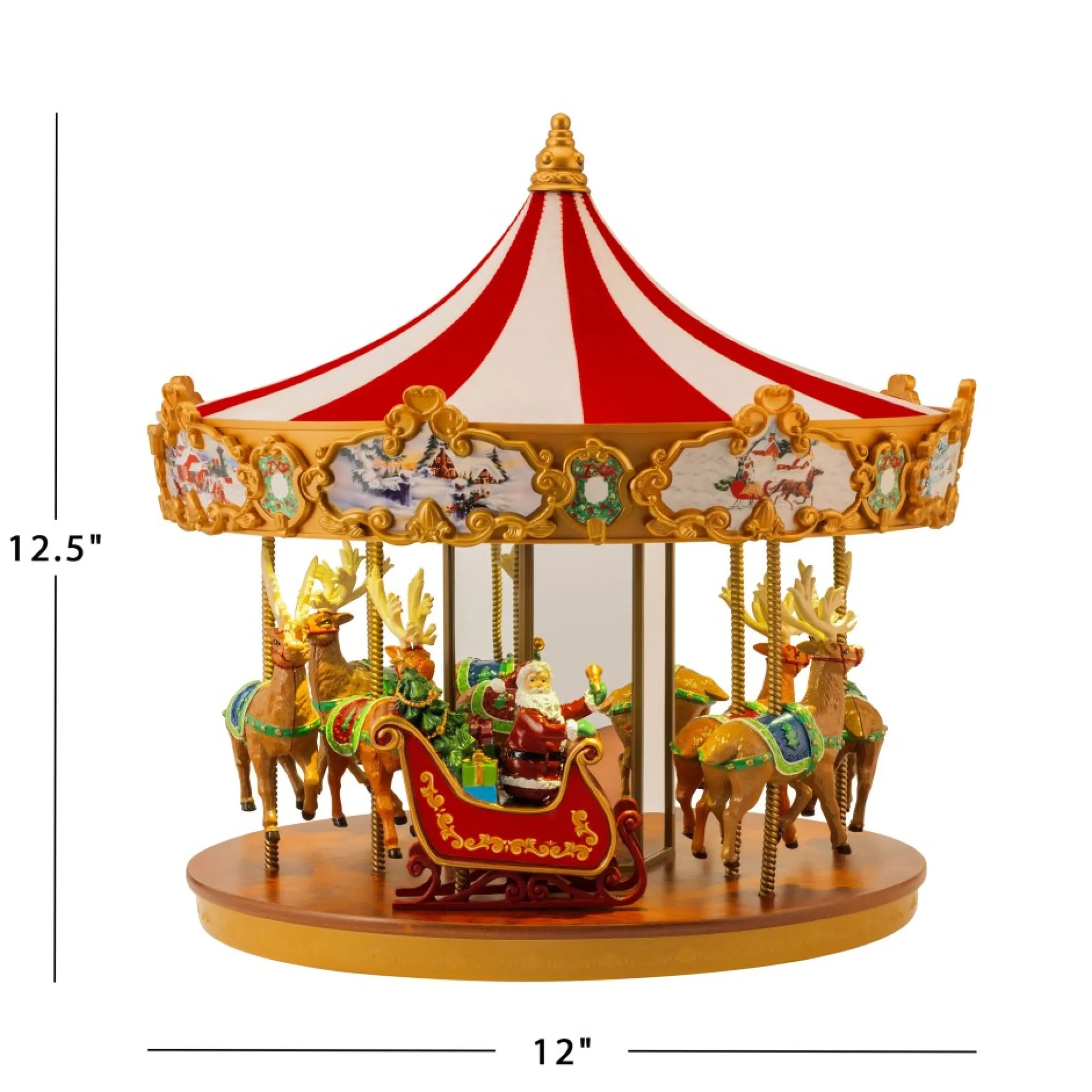 animated_very_merry_carousel_2-1.webp Flash Sale Mr. Christmas 12" Animated Very Merry Carousel