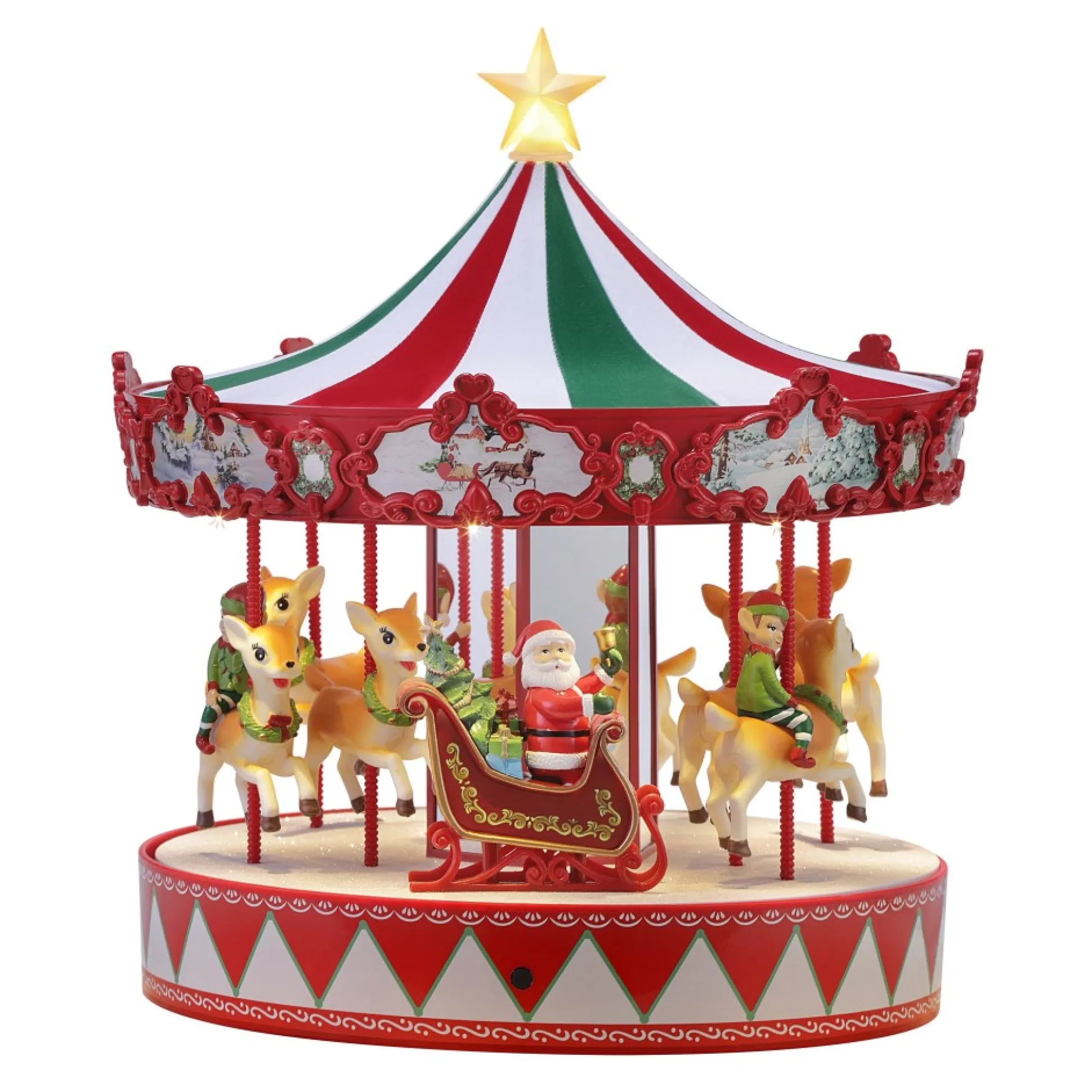 animated_vintage_carousel_0.webp Flash Sale Mr. Christmas 14" Animated Vintage Carousel