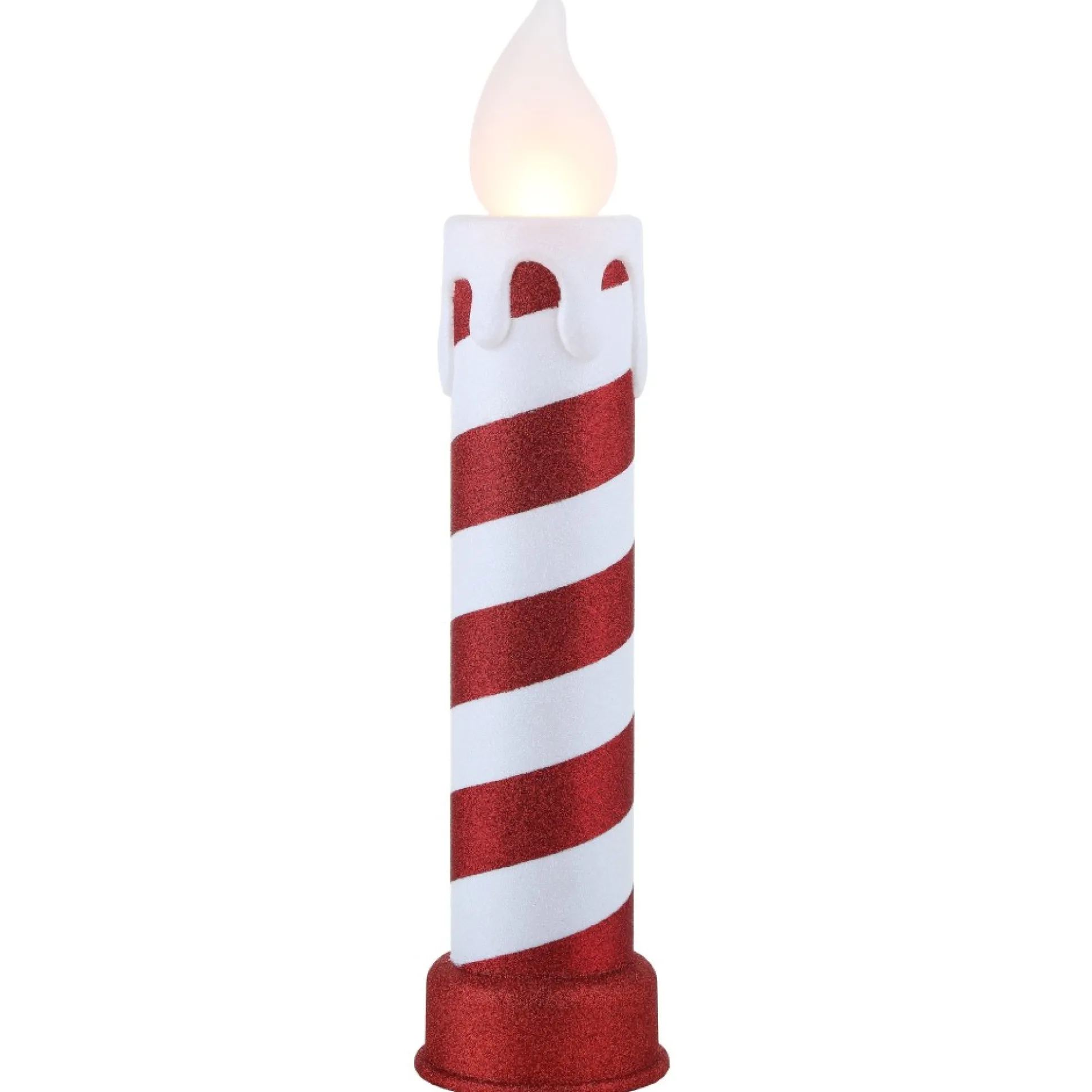 glittery_blow_mold_candle__red__white_0.webp Shop Mr. Christmas 24" Glittery Blow Mold Candle - Red & White