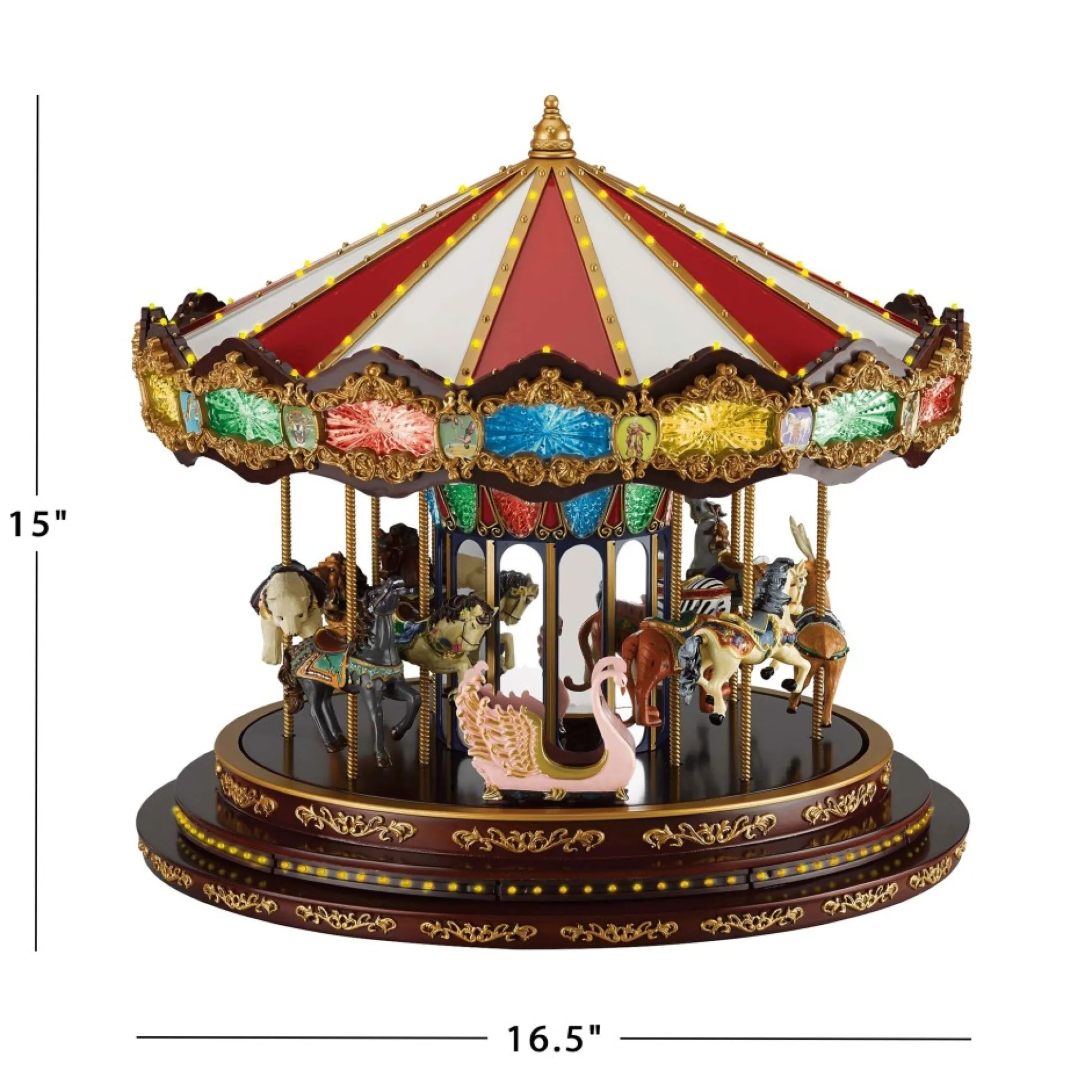 marquee_deluxe_carousel_2.webp Shop Mr. Christmas 15" Marquee Deluxe Carousel