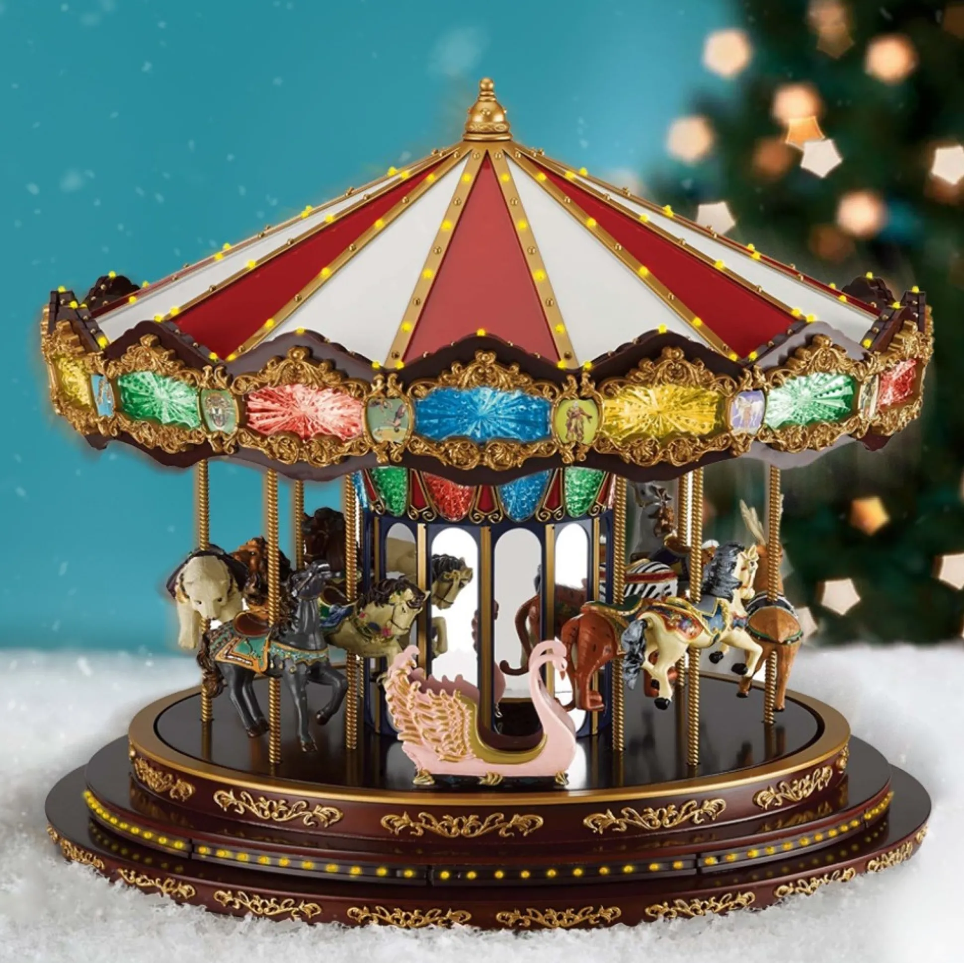 marquee_deluxe_carousel_4.webp Shop Mr. Christmas 15" Marquee Deluxe Carousel