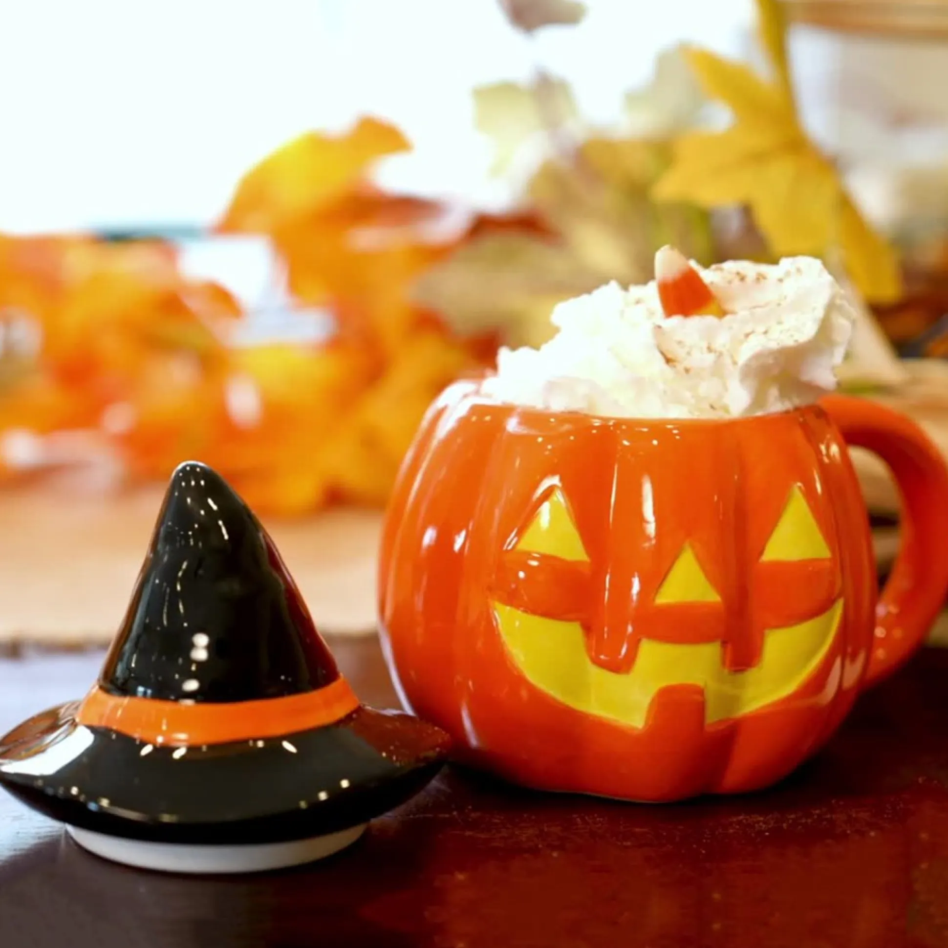 mr_halloween_lidded_jackolantern_mug_with_spoon_1.webp Best Sale Mr. Christmas Mr. Halloween Lidded Jack-O-Lantern Mug With Spoon