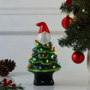 Clearance Mr. Christmas 8.5" Nostalgic Ceramic Gnome Tree