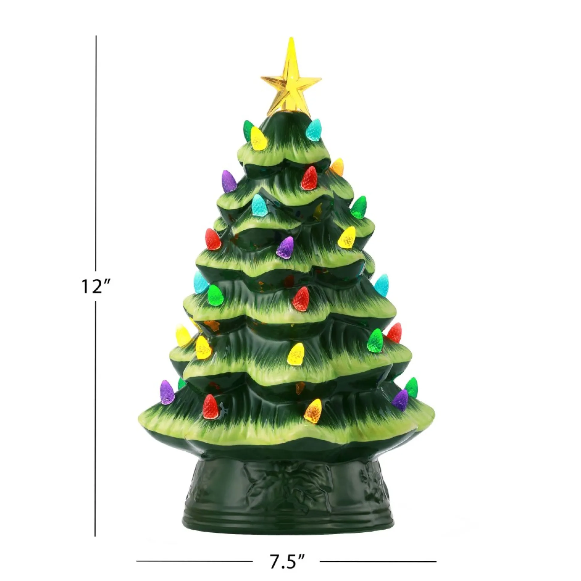 nostalgic_ceramic_tree__green_2.webp Outlet Mr. Christmas 12" Nostalgic Ceramic Tree - Green