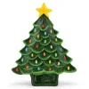 Clearance Mr. Christmas 14.25'' Nostalgic Ceramic Tree Dip Platter - Green