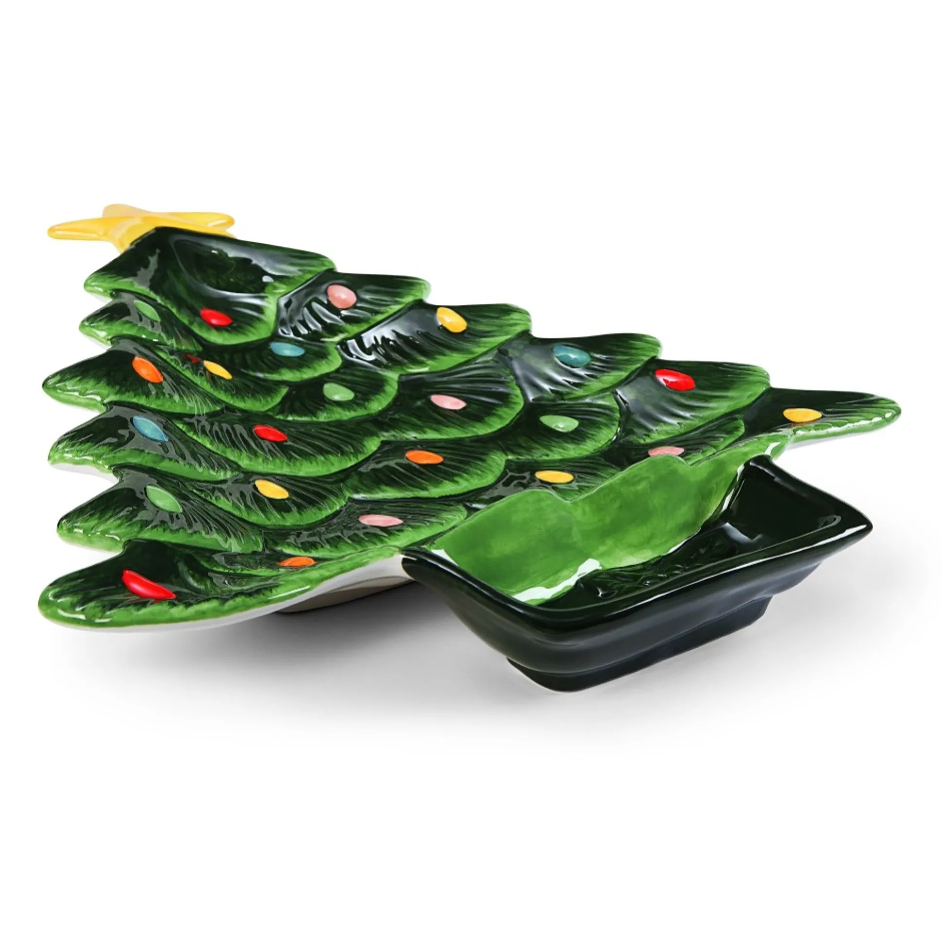 nostalgic_ceramic_tree_dip_platter__green_3-1.webp Store Mr. Christmas 14.25'' Nostalgic Ceramic Tree Dip Platter - Green