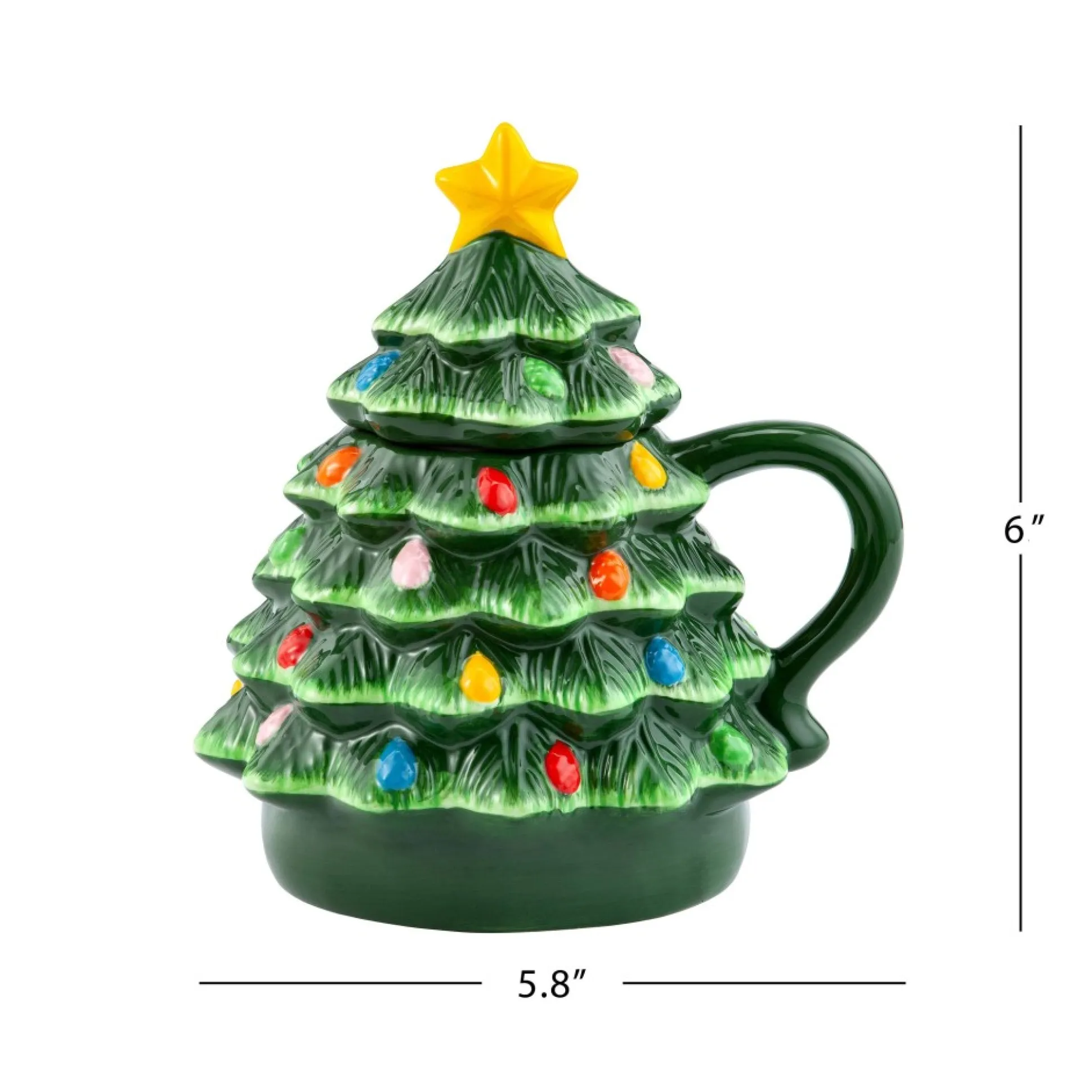 nostalgic_ceramic_tree_lidded_mug_2.webp Store Mr. Christmas 6" Nostalgic Ceramic Tree Lidded Mug