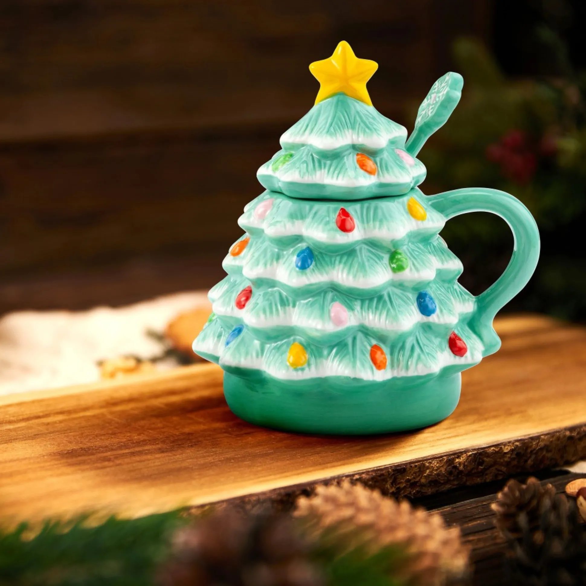 nostalgic_ceramic_tree_lidded_mug_with_spoon__seafoam_1.webp Hot Mr. Christmas Nostalgic Ceramic Tree Lidded Mug With Spoon - Seafoam