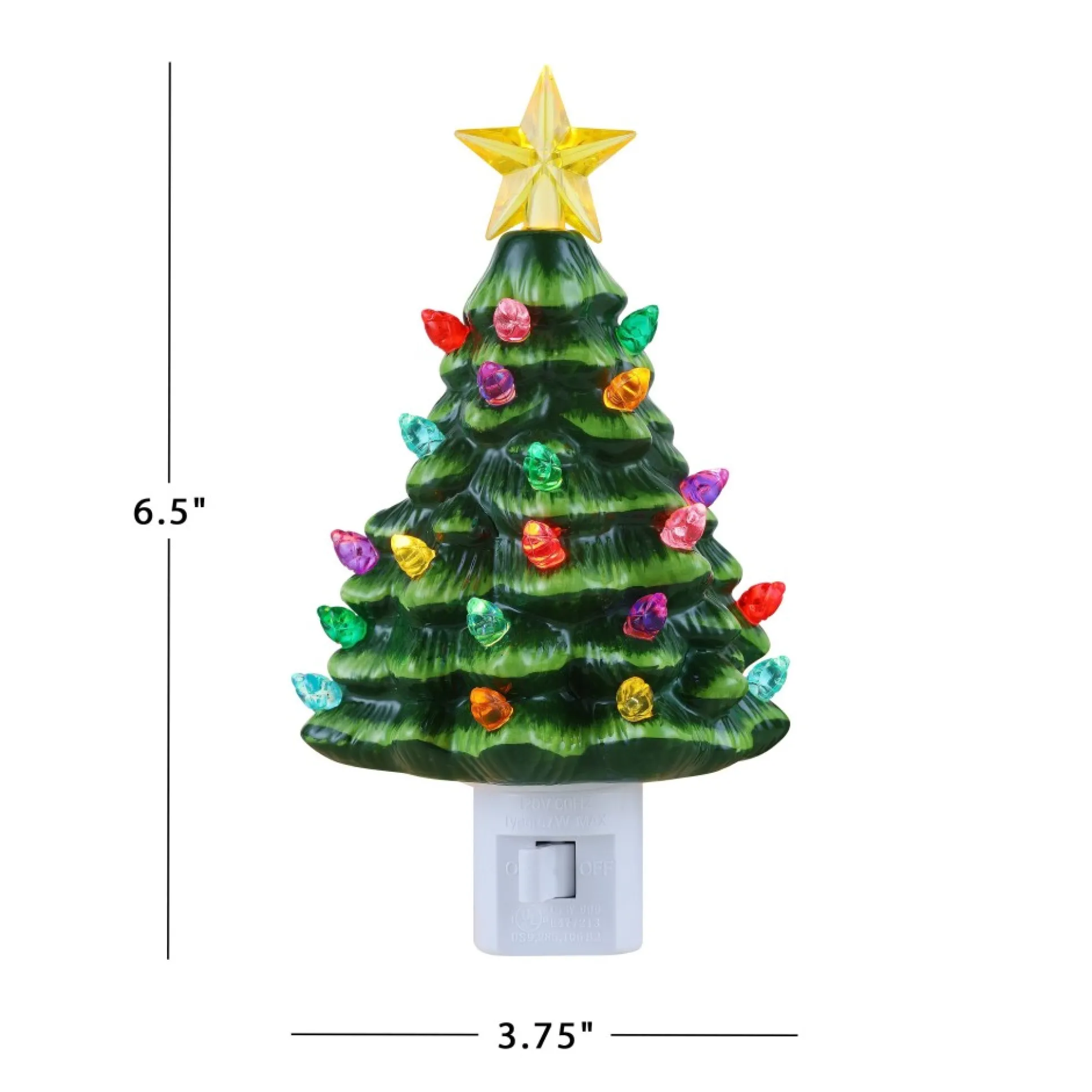 nostalgic_ceramic_tree_nightlight__green_2.webp Fashion Mr. Christmas Nostalgic Ceramic Tree Nightlight - Green