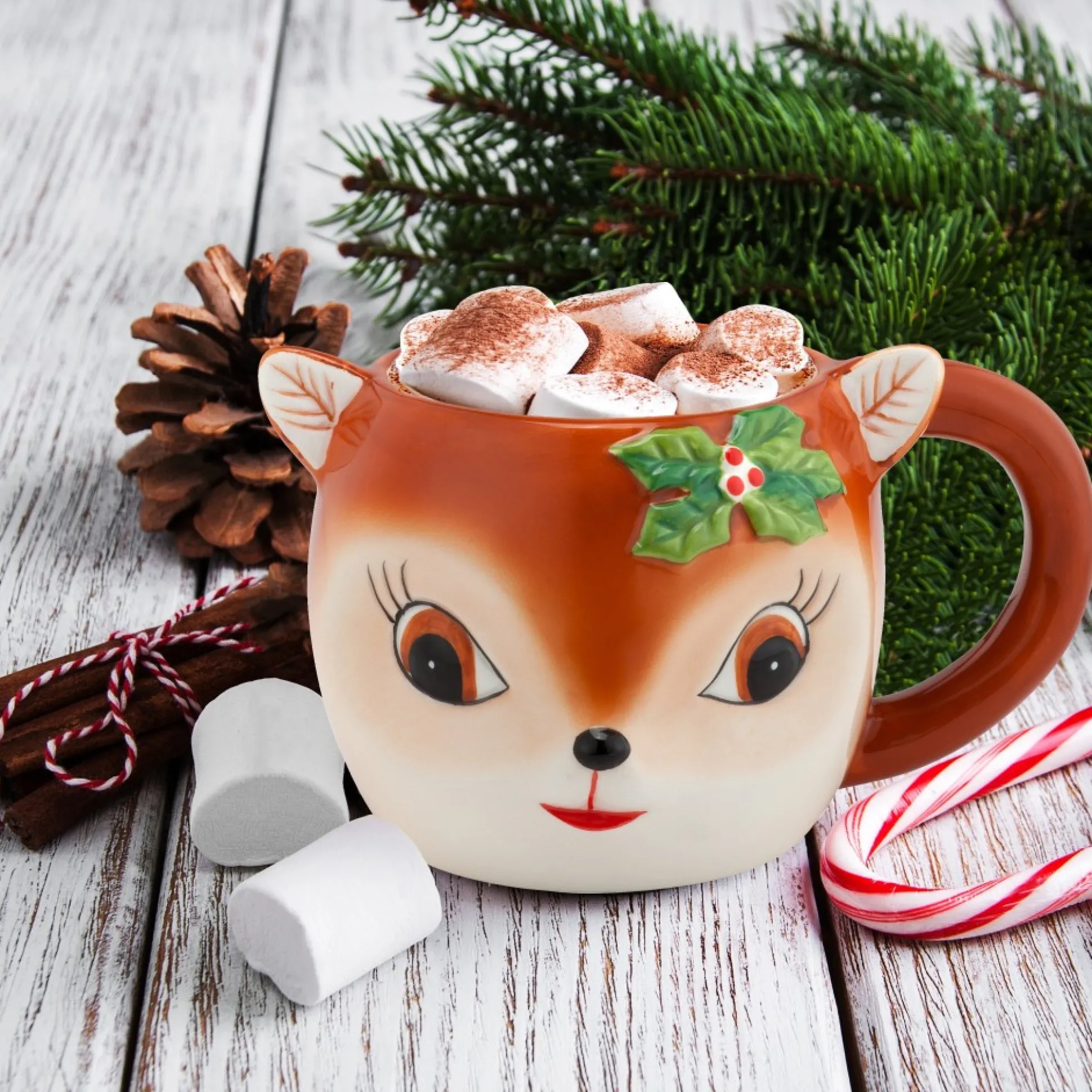 oz_nostalgic_ceramic_reindeer_mug_1.webp Clearance Mr. Christmas 16Oz Nostalgic Ceramic Reindeer Mug