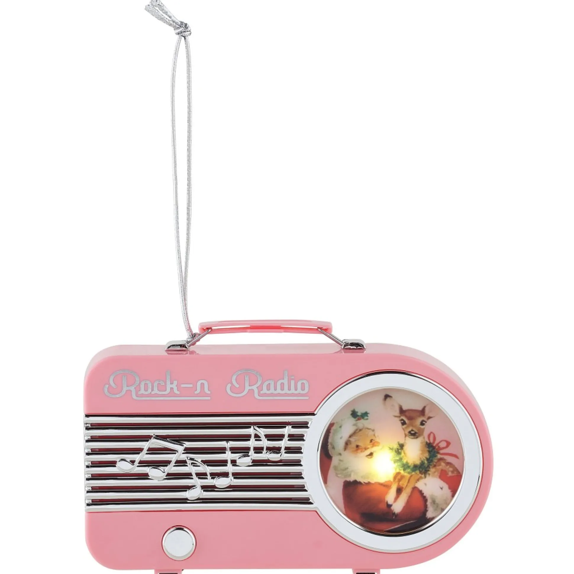 retro_radio_ornament__pink_0-1.webp Online Mr. Christmas 4.75" Retro Radio Ornament - Pink