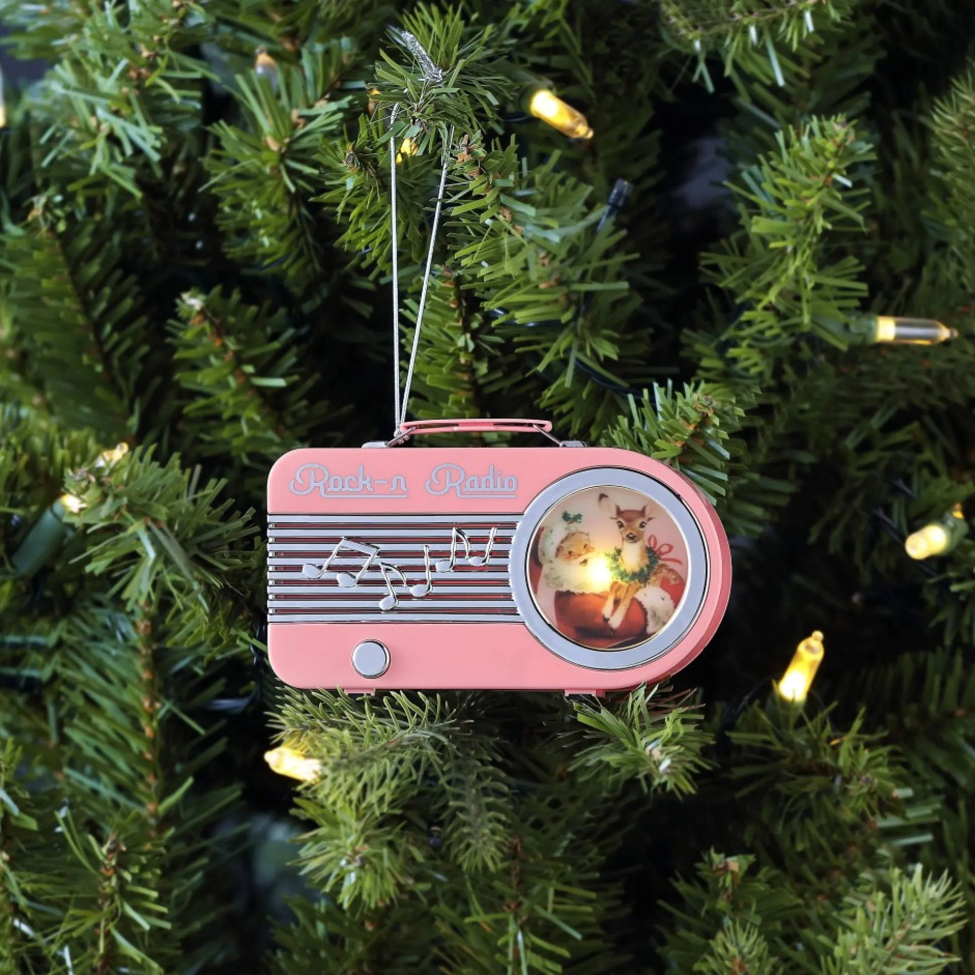 retro_radio_ornament__pink_1-1.webp Online Mr. Christmas 4.75" Retro Radio Ornament - Pink