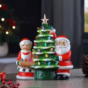Shop Mr. Christmas 12" Santa & Mrs Claus Nostalgic Ceramic Tree