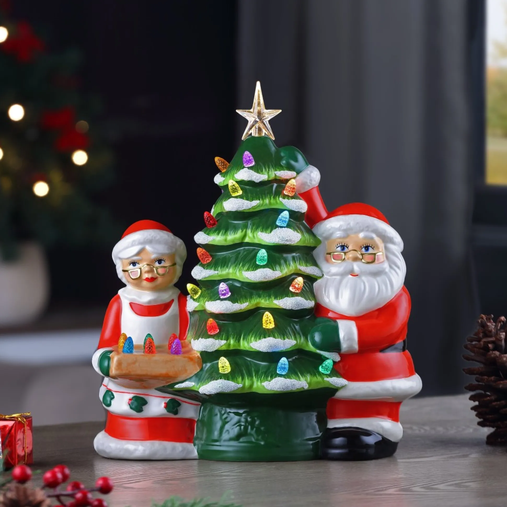 santa__mrs_claus_nostalgic_ceramic_tree_1-2.webp Shop Mr. Christmas 12" Santa & Mrs Claus Nostalgic Ceramic Tree