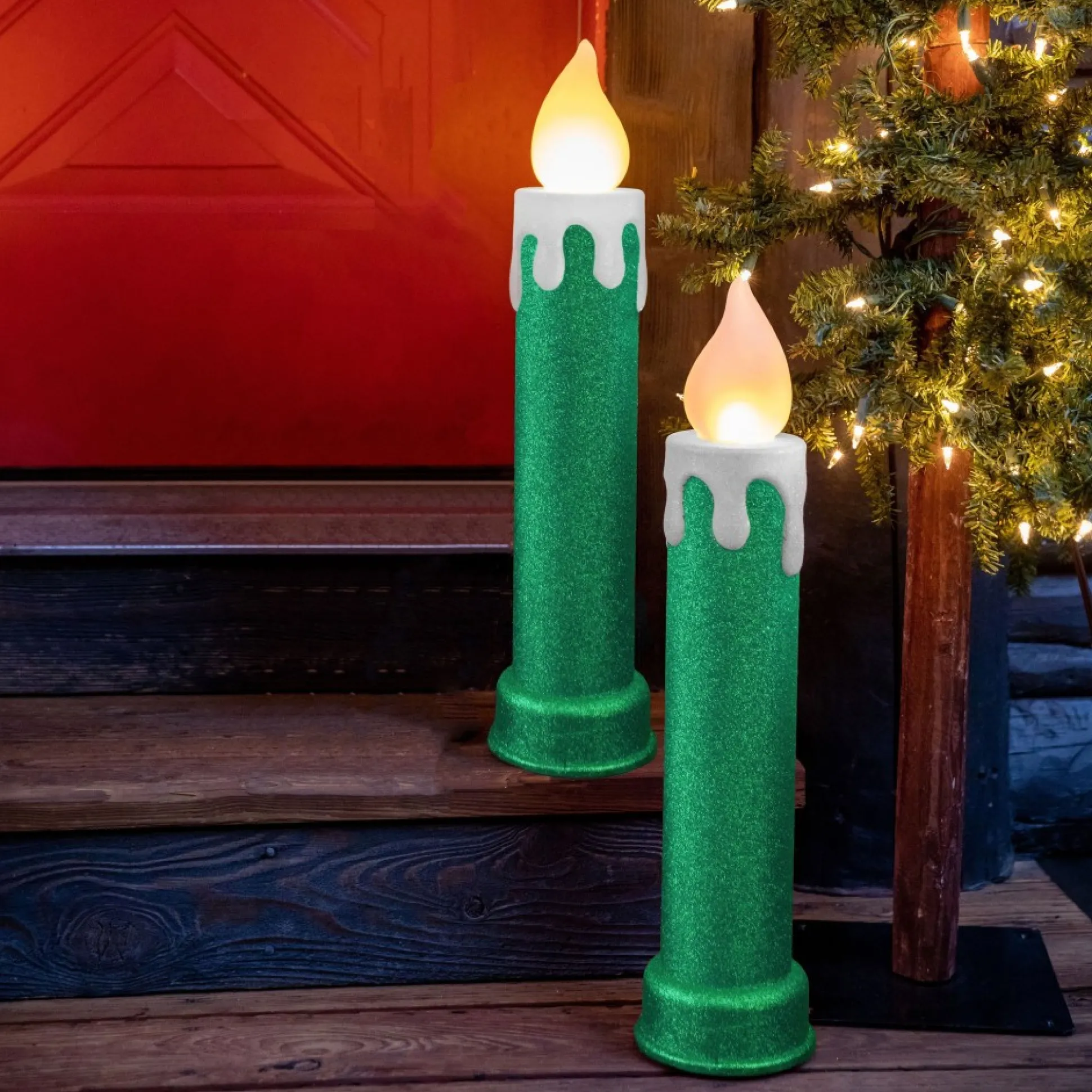set_of__blow_mold_candles__green_3.webp Cheap Mr. Christmas 24" Set Of 2 Blow Mold Candles - Green